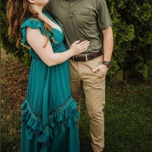 Baltic born jasmine ruffle maxi dress